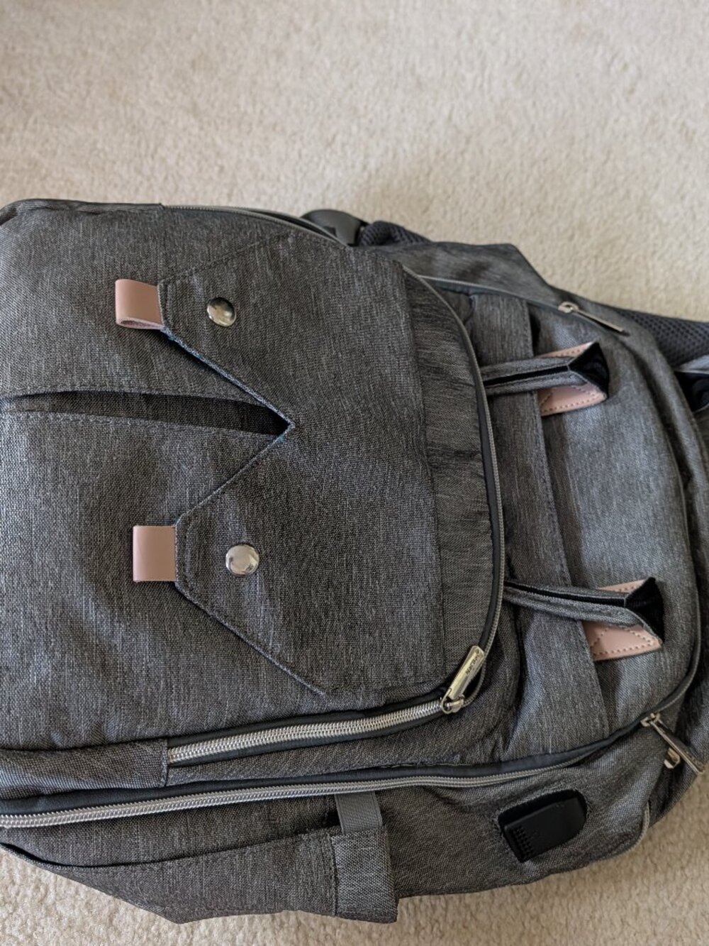 large baby back pack diaper bag - insulated pockets